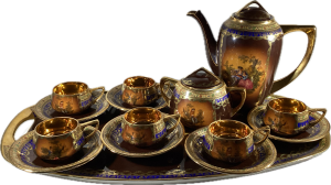 Komplet porcelany w stylu wiedeńskim, Czechosłowacja, Union